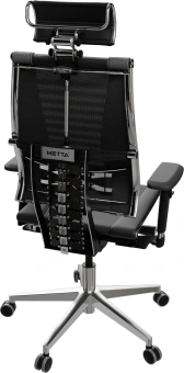 Кресло руководителя Метта Yoga 4DT B2-15D - YM93+Infinity+carbon черный сетка/кожа с подголов. крестов. алюминий хром (комплект 1шт) - купить недорого с доставкой в интернет-магазине