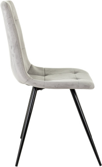 Стул для дома Бюрократ CH-K1_4 комплект 4шт св.серый Holland 09 металл черный на ножках (CH-K1_1/HL09_4) - купить недорого с доставкой в интернет-магазине