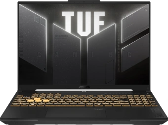 Ноутбук Asus TUF Gaming F16 FX607VJB-RL103 Core 5 210H 16Gb SSD512Gb NVIDIA GeForce RTX 3050 6Gb 16" IPS WUXGA (1920x1200) без ОС grey WiFi BT Cam (90NR0MZ6-M005K0) - купить недорого с доставкой в интернет-магазине