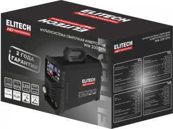 Сварочный аппарат Elitech WM 200 SYN инвертор ММА/TIG MIG/MAG 4.6кВт - купить недорого с доставкой в интернет-магазине