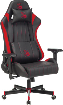Кресло игровое A4Tech Bloody GC-990 черный/красный эко.кожа крестов. металл - купить недорого с доставкой в интернет-магазине