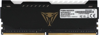 Память DDR4 16GB 3200MHz Patriot PVSR416G320C8 Viper Steel RGB RTL Gaming PC4-25600 CL18 DIMM 288-pin 1.35В dual rank с радиатором Ret - купить недорого с доставкой в интернет-магазине