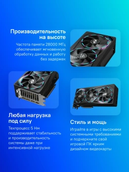 Видеокарта Gigabyte PCI-E GV-N5070AORUS M-12GD 1.0 NVIDIA GeForce RTX 5070 12Gb 192bit GDDR7 2805/28000 HDMIx1 DPx3 HDCP Ret - купить недорого с доставкой в интернет-магазине