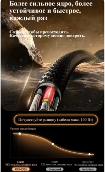 Кабель Romoss CB303A 1746962 USB (m)-USB Type-C (m) 2м черный - купить недорого с доставкой в интернет-магазине