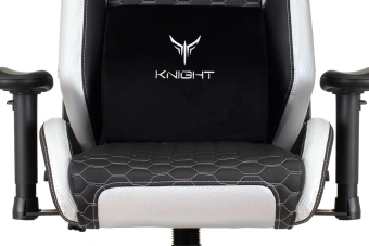 Кресло игровое Knight Neon черный/серебряный соты экокожа с подголов. крестов. металл - купить недорого с доставкой в интернет-магазине
