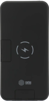 Мобильный аккумулятор Cactus CS-PBFSQT-10000 10000mAh QC/PD 18W 3A USB-A/USB-C беспров.зар. черный - купить недорого с доставкой в интернет-магазине