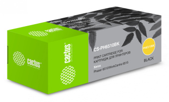 Картридж лазерный Cactus CS-PH6510BK 106R03484 черный (2500стр.) для Xerox Phaser 6510DN/WC 6515DN - купить недорого с доставкой в интернет-магазине