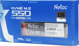 Накопитель SSD Netac PCIe 3.0 x4 128GB NT01N930E-128G-E4X N930E Pro M.2 2280 - купить недорого с доставкой в интернет-магазине
