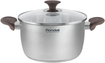 Кастрюля Rondell Coffee Bean RDS-1645 5.7л. d=24см (с крышкой) стальной - купить недорого с доставкой в интернет-магазине