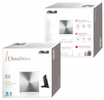 Привод DVD-RW Asus SDRW-08U5S-U/SIL/G/AS серебристый USB внешний RTL - купить недорого с доставкой в интернет-магазине