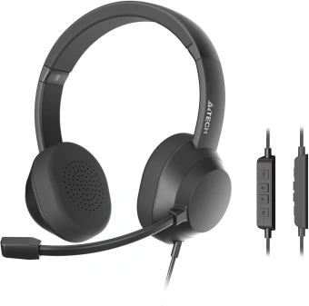 Наушники с микрофоном A4Tech Fstyler FH150U черный 2м накладные USB оголовье (FH150U BLACK) - купить недорого с доставкой в интернет-магазине