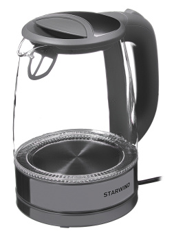 Чайник электрический Starwind SKG2315 1.7л. 2200Вт серый/серебристый корпус: стекло/металл/пластик - купить недорого с доставкой в интернет-магазине
