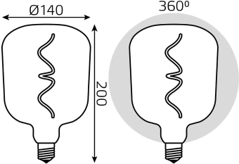 Лампа филам. Gauss Filament V140 5Вт цок.:E27 шар 220B св.свеч.бел.теп. (упак.:1шт) (1008802105) - купить недорого с доставкой в интернет-магазине