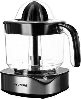 Соковыжималка цитрусовая Hyundai HY-JC4123 30Вт рез.сок.:1200мл. черный/нержавеющая сталь - купить недорого с доставкой в интернет-магазине
