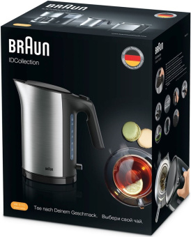 Чайник электрический Braun WK5100BK 1.7л. 2200Вт черный (корпус: пластик/металл) - купить недорого с доставкой в интернет-магазине