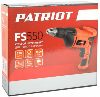 Дрель-шуруповерт Patriot FS 550 520Вт патрон:держатель бит 1/4" (120301409) - купить недорого с доставкой в интернет-магазине