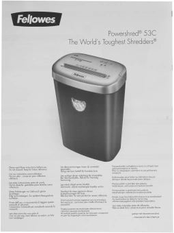 Шредер Fellowes PowerShred 53С черный/серый (секр.P-4) фрагменты 10лист. 23лтр. скрепки скобы пл.карты CD - купить недорого с доставкой в интернет-магазине