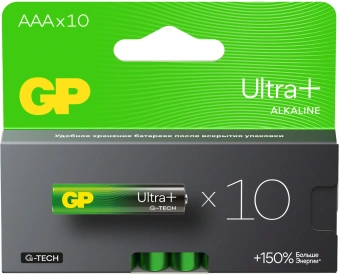 Батарея GP Ultra Plus Alkaline 24AUPA21-2CRB10 AAA (10шт) блистер - купить недорого с доставкой в интернет-магазине
