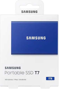 Накопитель SSD Samsung USB-C 1TB MU-PC1T0H/WW T7 1.8" синий - купить недорого с доставкой в интернет-магазине