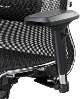 Кресло Метта Samurai S-3 черный сиденье черный сетка с подголов. крестов. металл хром - купить недорого с доставкой в интернет-магазине