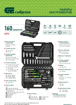 Набор инструментов Сибртех 14171 172 предмета (жесткий кейс) - купить недорого с доставкой в интернет-магазине