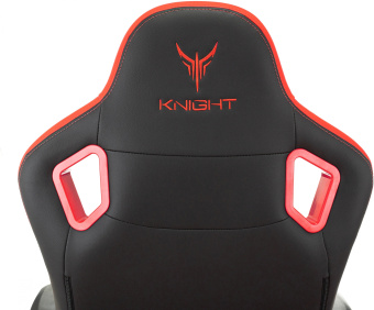 Кресло игровое Knight Titan черный/красный ромбик эко.кожа с подголов. крестов. металл - купить недорого с доставкой в интернет-магазине