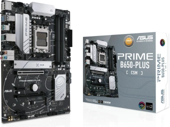 Материнская плата Asus PRIME B650-PLUS-CSM SocketAM5 AMD B650 4xDDR5 ATX AC`97 8ch(7.1) 2.5Gg RAID+HDMI+DP - купить недорого с доставкой в интернет-магазине