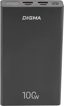 Мобильный аккумулятор Digma DGPD100WA 20000mAh QC3.0/PD3.0 100W 5A 2xUSB-A/2xUSB-C черный (DGPD20A100ABK) - купить недорого с доставкой в интернет-магазине