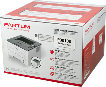 Принтер лазерный Pantum P3010D A4 Duplex белый - купить недорого с доставкой в интернет-магазине