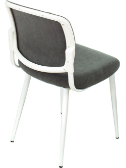 Стул для дома Бюрократ KF-8W_2 комплект 2шт серый металл белый на ножках (KF-8W/FABRIC/GREY_2) - купить недорого с доставкой в интернет-магазине