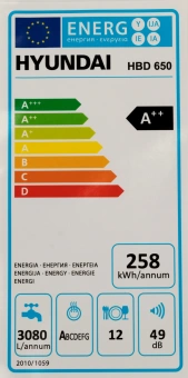 Посудомоечная машина встраив. Hyundai HBD 650 2100Вт полноразмерная - купить недорого с доставкой в интернет-магазине