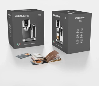 Кофеварка рожковая Редмонд CM715 1350Вт серебристый/черный - купить недорого с доставкой в интернет-магазине