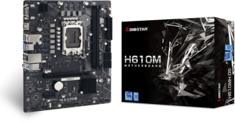 Материнская плата Biostar H610MH D5 Soc-1700 Intel H610 2xDDR5 mATX AC`97 8ch(7.1) GbLAN RAID+VGA+HDMI - купить недорого с доставкой в интернет-магазине