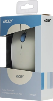 Мышь Acer OMR205 белый/голубой оптическая 1200dpi беспров. USB для ноутбука 3but (ZL.MCEEE.02H) - купить недорого с доставкой в интернет-магазине
