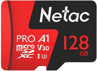 Флеш карта microSDXC 128GB Netac NT02P500PRO-128G-R P500 Extreme Pro + adapter - купить недорого с доставкой в интернет-магазине