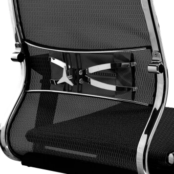 Кресло Метта Samurai S-3 черный сиденье черный сетка с подголов. крестов. металл хром - купить недорого с доставкой в интернет-магазине