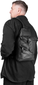Рюкзак слинг Piquadro Harper CA6784AP/N черный натур.кожа - купить недорого с доставкой в интернет-магазине