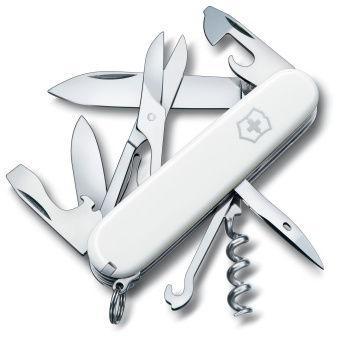 Нож перочинный Victorinox Climber (1.3703.7) 91мм 14функц. белый карт.коробка - цена, купить или заказать с доставкой в интернет-магазине Нож перочинный Victorinox Climber (1.3703.7) 91мм 14функц. белый карт.коробка - купить недорого с доставкой в интернет-магазине