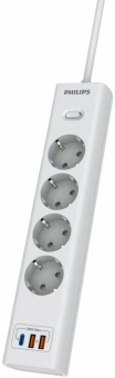 Сетевой фильтр Philips CHP4346WA/51 2м (4 розетки) белый (коробка) - купить недорого с доставкой в интернет-магазине