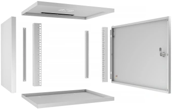 Шкаф коммутационный Cabeus (WSC-05D-9U55/45M) настенный 9U 550x450мм пер.дв.металл 30кг серый 390мм IP20 сталь - купить недорого с доставкой в интернет-магазине