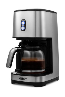 Кофеварка капельная Kitfort KT-750 900Вт черный/серебристый - купить недорого с доставкой в интернет-магазине