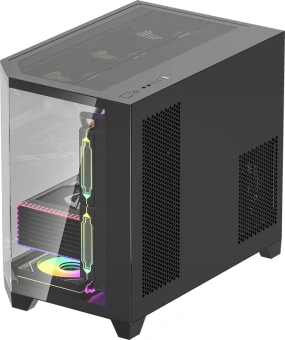 Корпус Formula Crystal Z6M Floe черный без БП mATX 4x120mm 2xUSB3.0 audio bott PSU - купить недорого с доставкой в интернет-магазине