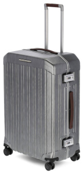 Чемодан Piquadro PQ LM (BV4427PQLM/NCU) 46x68x26.5см 69л. 4.68кг. поликарбонат/натур.кожа темно-серый - купить недорого с доставкой в интернет-магазине