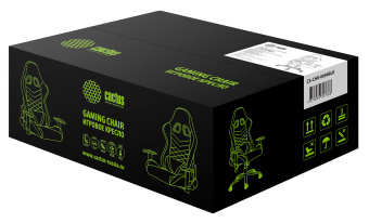 Кресло игровое Cactus с RGB-подсветкой черный/красный эко.кожа с подголов. крестов. сталь - купить недорого с доставкой в интернет-магазине