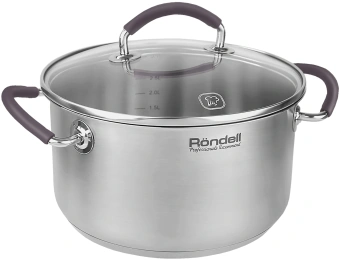 Кастрюля Rondell Akzent RDS-1388 3.1л. d=20см (с крышкой) стальной - купить недорого с доставкой в интернет-магазине