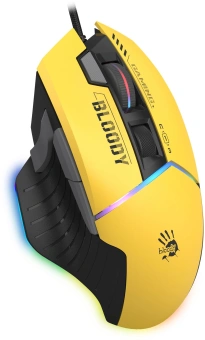 Мышь A4Tech Bloody W95 Max Sports желтый/серый оптическая 12000dpi USB 10but (W95 MAX SPORTS LIME) - купить недорого с доставкой в интернет-магазине