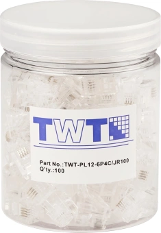 Коннектор Lanmaster (TWT-PL12-6P4C/JR100) UTP кат.3 RJ12 прозрачный (упак.:100шт) - купить недорого с доставкой в интернет-магазине