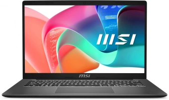 Ноутбук MSI Modern 14 F13MG-208RU Core i7 1355U 16Gb SSD512Gb Intel Iris Xe graphics 14" IPS FHD (1920x1080) Windows 11 Professional grey WiFi BT Cam (9S7-14S121-208) - купить недорого с доставкой в интернет-магазине