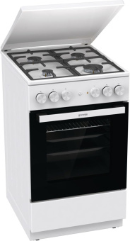 Плита Комбинированная Gorenje GK5A42WF-B белый (металлическая крышка) реш.чугун - купить недорого с доставкой в интернет-магазине