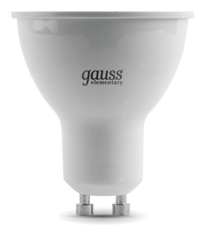 Лампа светодиодная Gauss Spotlight Elementary 9Вт цок.:GU10 спот 220B св.свеч.бел.теп. А67 (упак.:10шт) (13619) - купить недорого с доставкой в интернет-магазине